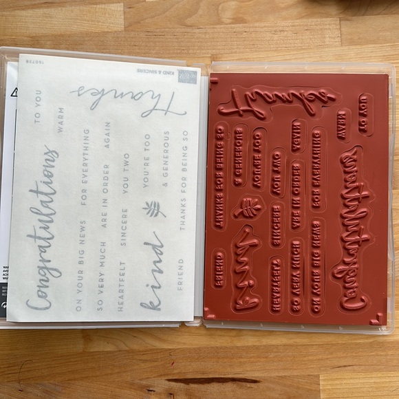 🚨SUPER SALE🚨Stampin’ Up! RETIRED Kind and Sincere Stamp Set NIB NEVER USED - Picture 2 of 3